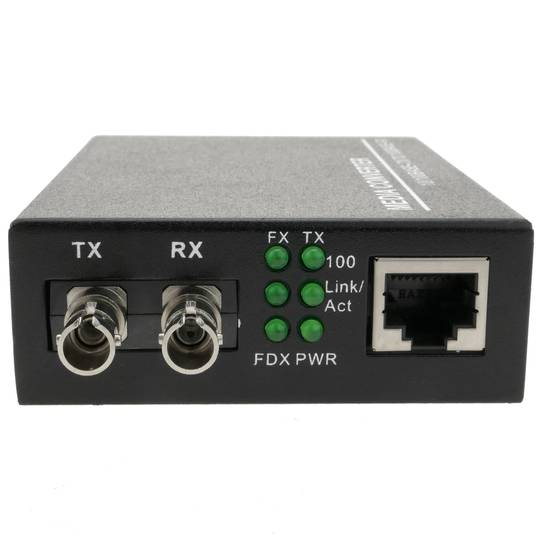 Convertitore di 100 Mbps in fibra ottica monomodale ST duplex RJ45 a 1310nm 25 km