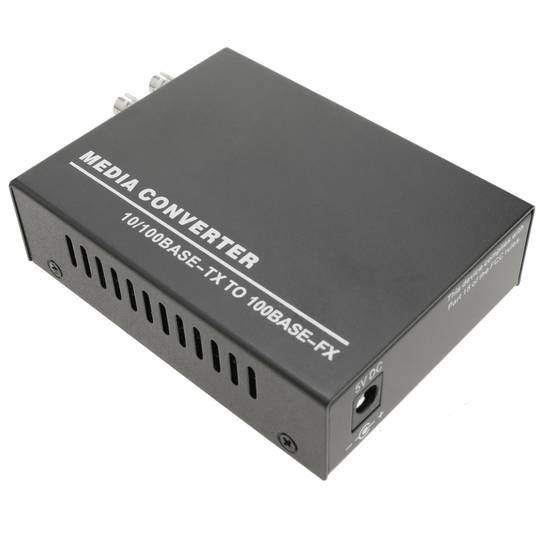 Convertisseur 100 Mbps fibre optique monomode ST duplex RJ45 1310nm 60 km