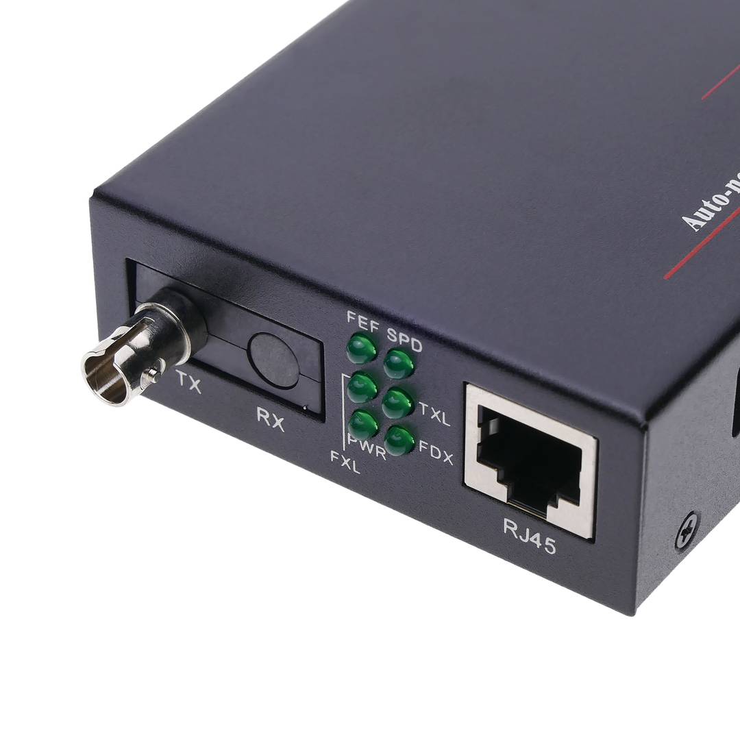 Conversor de fibra óptica 100 Mbps monomodo de ST a RJ45 a 60km simplex 1550nm