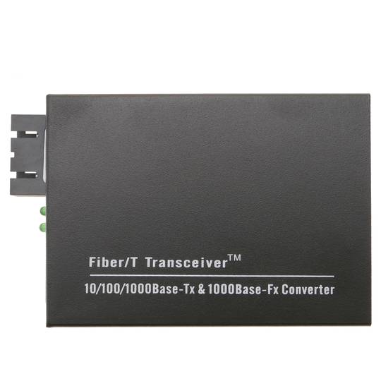 Convertidor de fibra óptica 1000 Mbps monomode de SC a RJ45 a 10 Km
