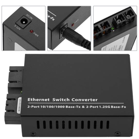 Convertisseur de fibre optique de multimode à monomode SC 1000 Mbps MM à SM