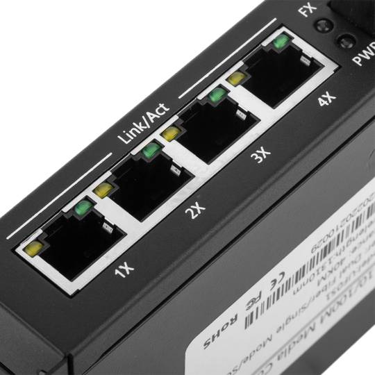 Convertitore di fibra ottica 100Mbps monomodale 4 RJ45 SC 1310nm duplex 40 km
