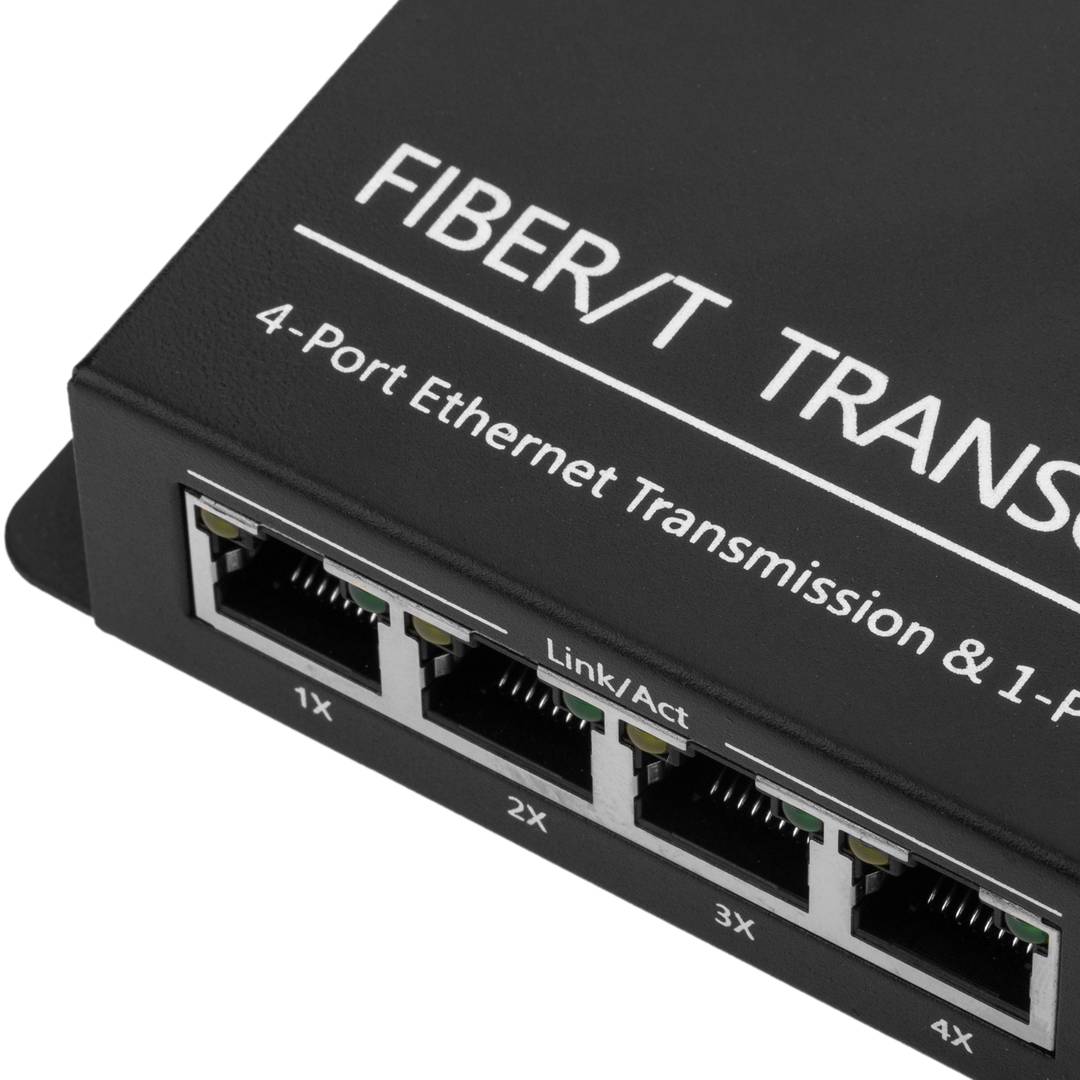 Convertitore di fibra ottica 100Mbps monomodale 4 RJ45 SC 1310nm duplex 40 km