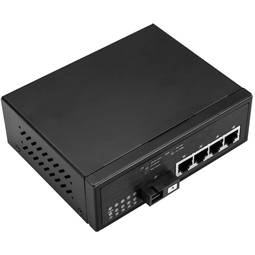 100 Mbps single mode 4xRJ45 SC 1310nm simplex 40 km glasvezelconverter
