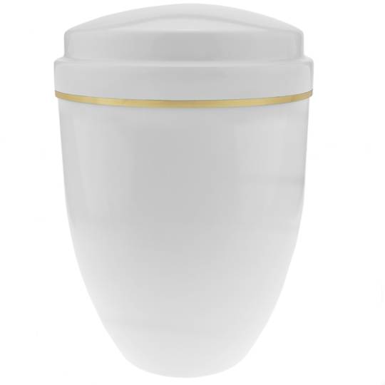 Urna per a cendres crematòries Recordo funerari Vas de metall blanc 160x225 mm