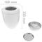 Urna per a cendres crematòries Recordo funerari Vas de metall blanc 160x225 mm