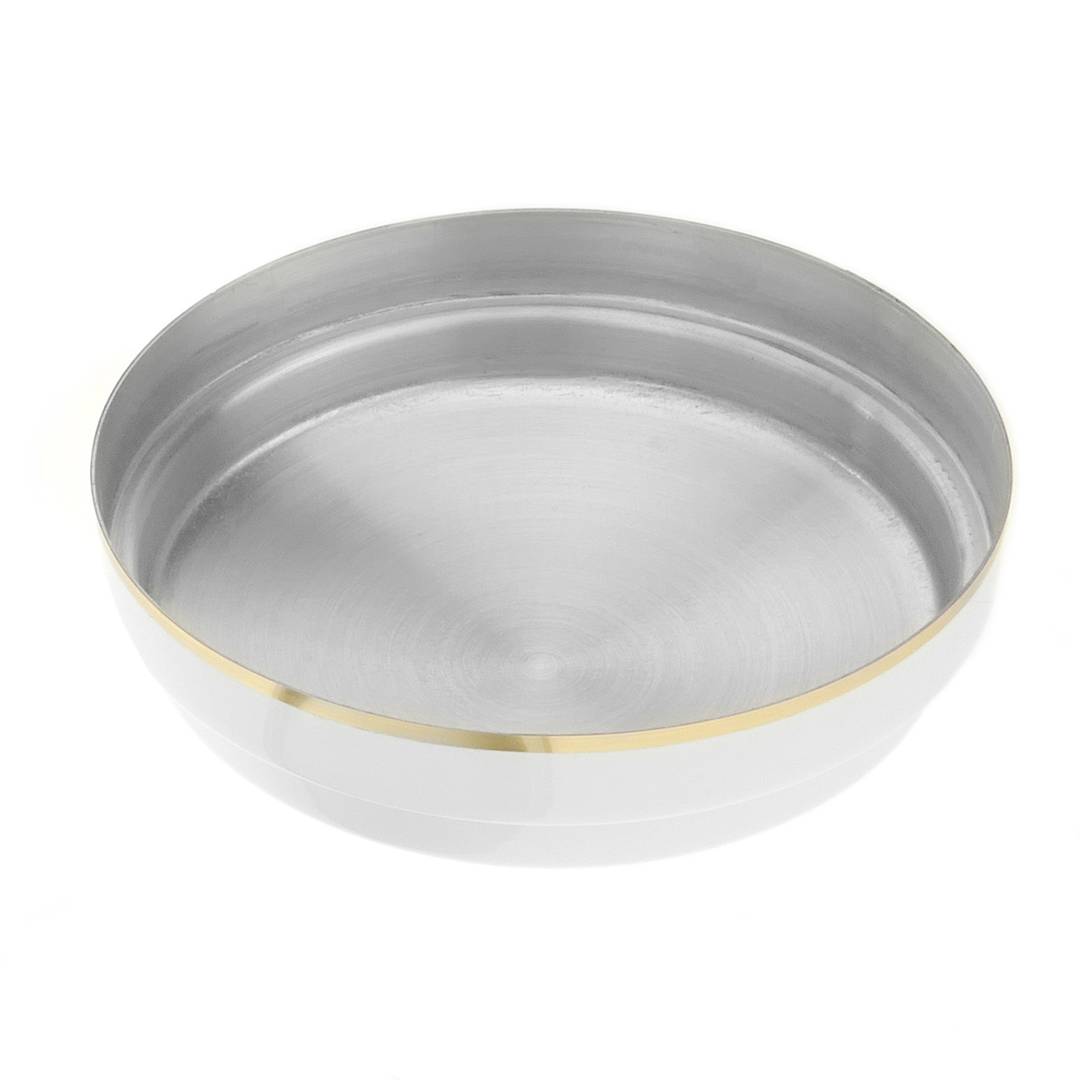 Urna per a cendres crematòries Recordo funerari Vas de metall blanc 160x225 mm