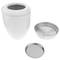 Urna per a cendres crematòries Recordo funerari Vas de metall blanc 160x225 mm
