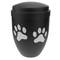 Urna per ceneri crematoria Memoria funebre Vaso di metallo nero 160x225 mm modello di impronta