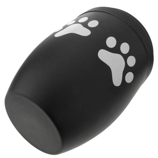 Urna per ceneri crematoria Memoria funebre Vaso di metallo nero 160x225 mm modello di impronta