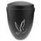 Urna per ceneri crematoria Memoria funebre Vaso di metallo nero 160x225 mm