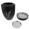Urna per ceneri crematoria Memoria funebre Vaso di metallo nero 160x225 mm