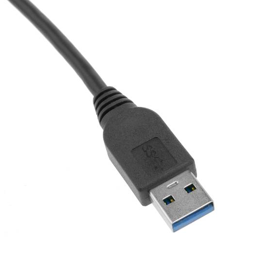 Kabel USB-C 3.0 męski na USB-A 3.0 22 cm czarny