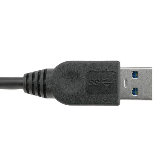 Kabel USB-C 3.0 męski na USB-A 3.0 22 cm czarny
