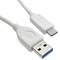 USB-C 3.0 male to USB-A 3.0 male cable 1 m white color