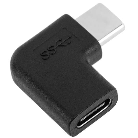 Adaptador de 90 graus USB 3.1 de tipus C mascle a femella