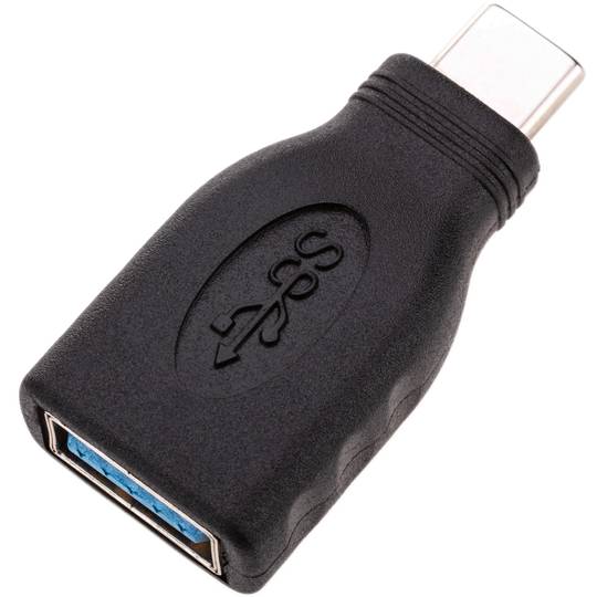 Adaptador OTG USB 3.0 USB-C Mascle a USB-A Femella negre