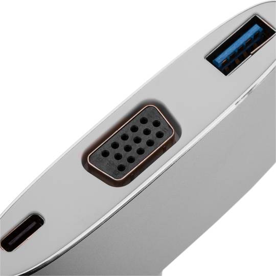 Conversor de USB 3.1 tipo C a VGA y USB-C y USB-A