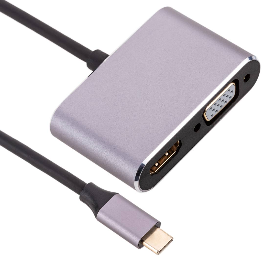 étnico Perceptible Maletín Conversor de USB 3.1 tipo C a VGA y HDMI - Cablematic