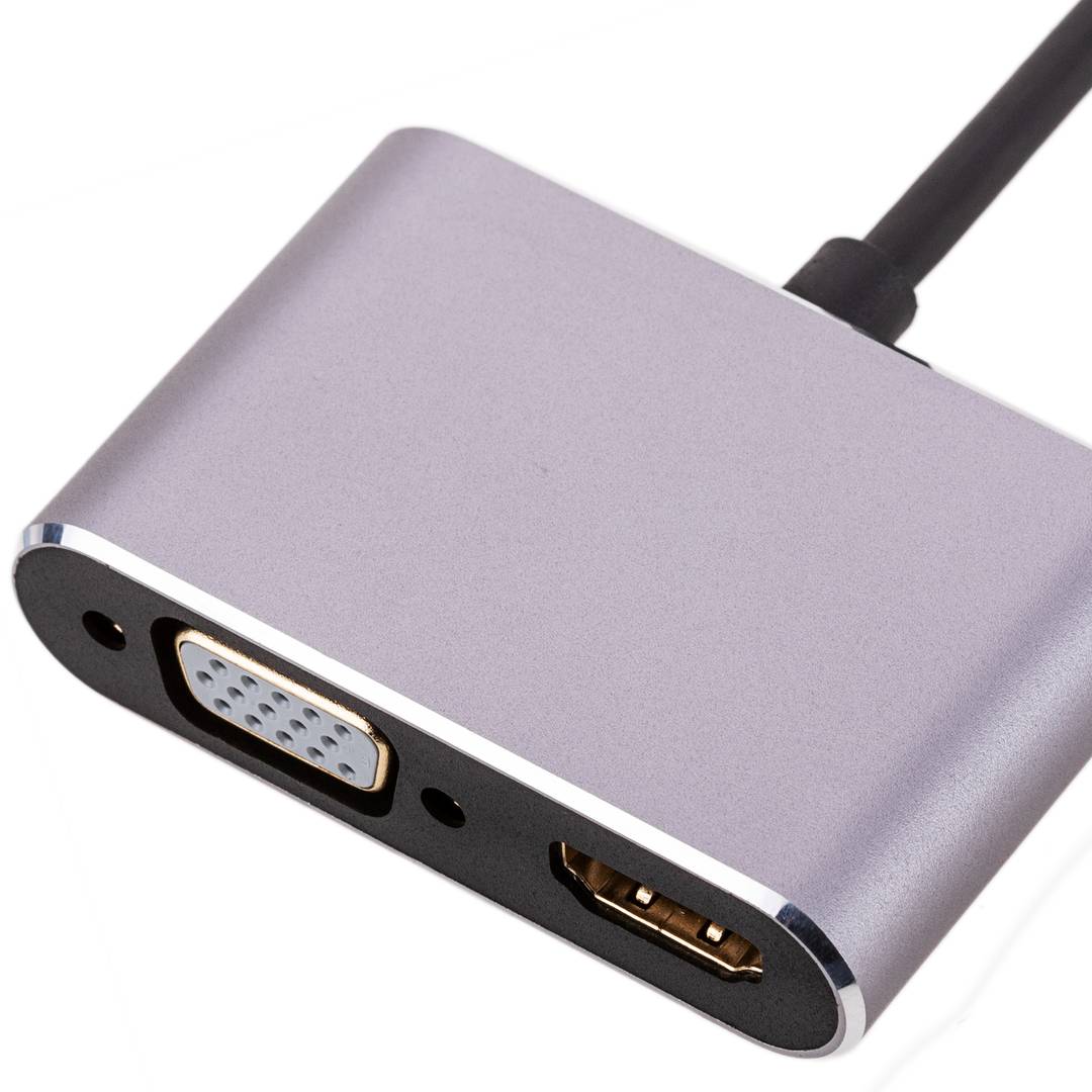 Konwerter USB 3.1 typu C na VGA i HDMI