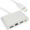 Convertisseur USB 3.1 type C vers HDMI et ethernet RJ45 et USB-A et USB-C