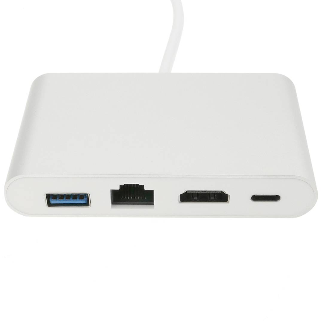 Convertisseur USB 3.1 type C vers HDMI et ethernet RJ45 et USB-A et USB-C -  Cablematic