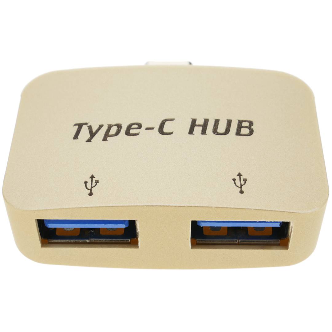 Hub hub USB 2.0 USB Type-C naar 2 USB Type-A-poorten