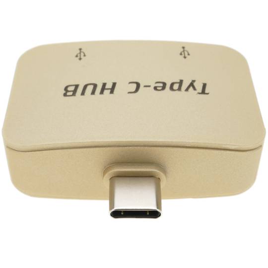 Hub hub USB 2.0 USB Type-C naar 2 USB Type-A-poorten