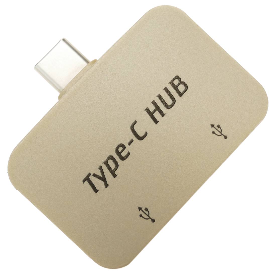 Hub hub USB 2.0 USB Type-C naar 2 USB Type-A-poorten