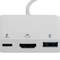 USB hub 3.1 tipo C multi porta 1 x USB 3.0 - 1 x USB 3.1 - 1 x HDMI (4K)