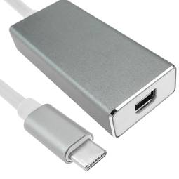 Cabo USB 3.1 C macho para mini DisplayPort feminino Conversor de vídeo 4K Ultra HD 60Hz C20CH 10cm