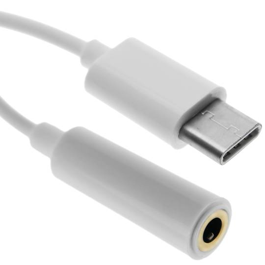 adaptador auriculares USB 2.0 tipo C macho a minijack 3.5mm hembra 12cm - Cablematic