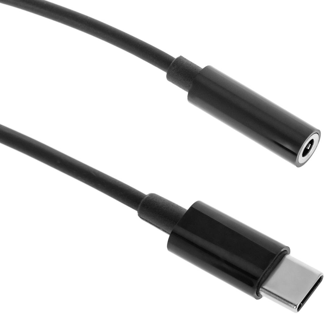 Adaptateur audio USB Type-C mâle vers jack 3,5 mm femelle - Noir