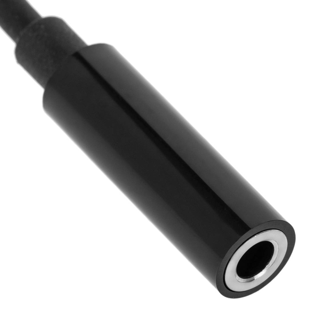 Cavo adattatore per cuffie da USB-C a 3,5 mm nero