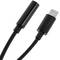 Cavo adattatore per cuffie da USB-C a 3,5 mm nero