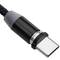 Ladekabel 2 in 1 USB-A 2.0-Stecker auf USB-C- und Micro-USB-Magnetstecker 2 m geflochten