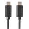 Câble Lanberg USB 2.0 CA-CMCM-10CU-0010-BK USB C mâle vers USB C mâle 1 m noir