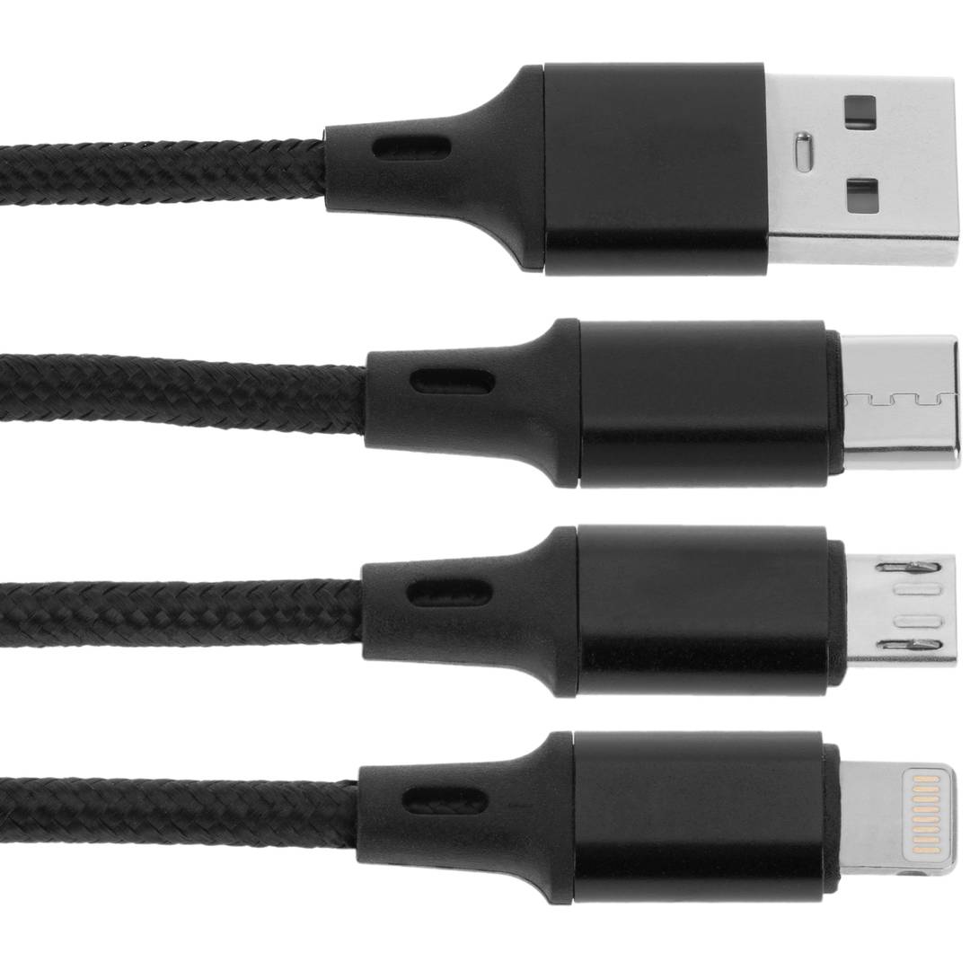 Cable micro USB de 3 pies y cargador de pared de 2.1 A