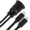 USB type C extension cable for embedding with double USB type C connection at both ends