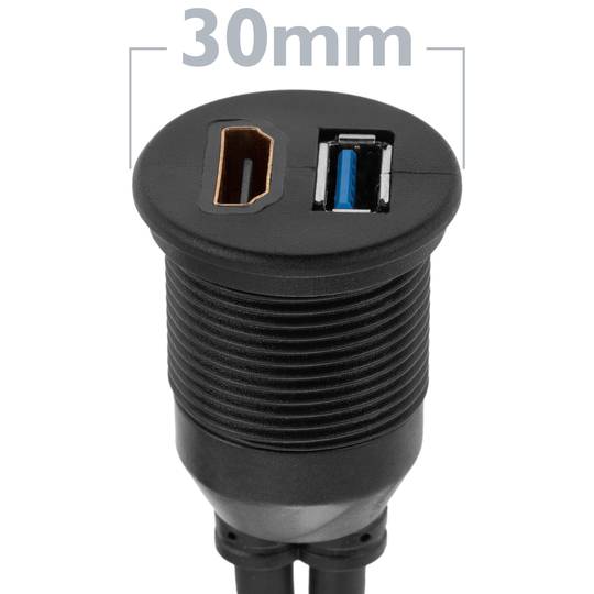 Przedłużacz do wbudowania ze złączami USB 3.0 i HDMI