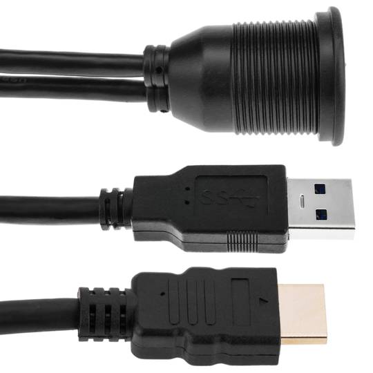 Przedłużacz do wbudowania ze złączami USB 3.0 i HDMI