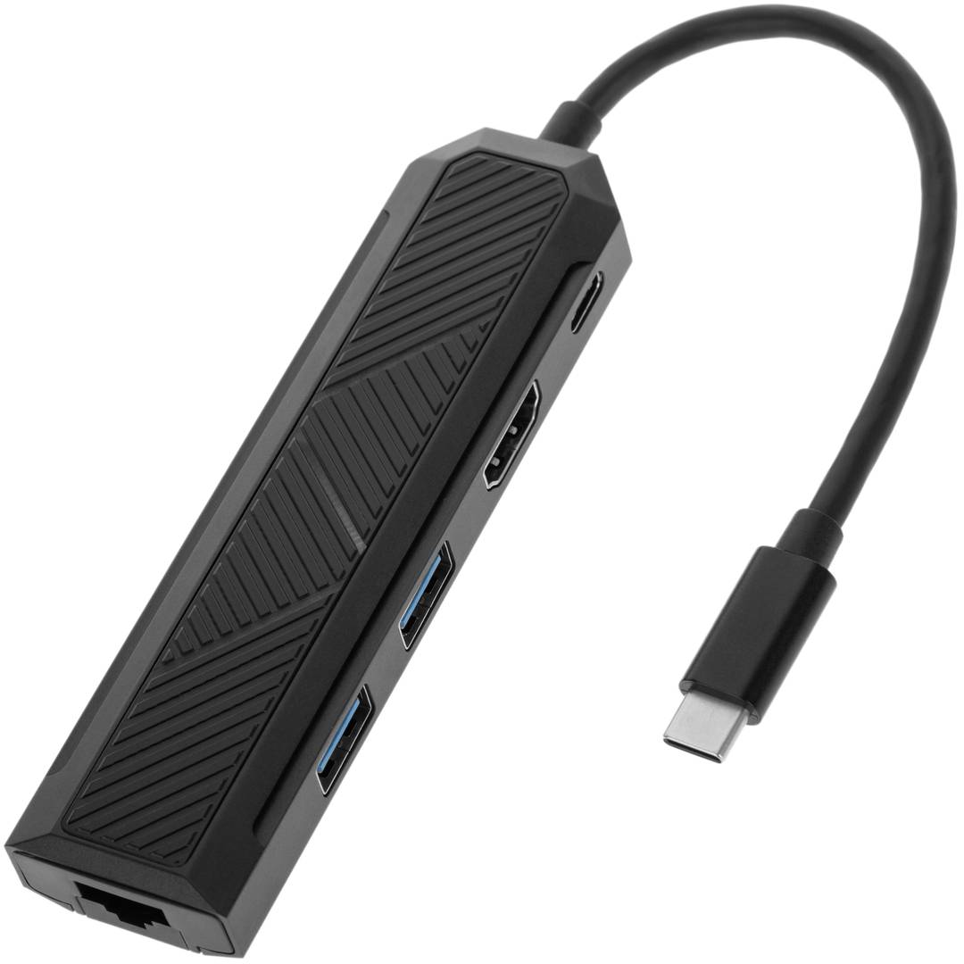 USB-C to 2xUSB-A, USB-C PD, HDMI and RJ45 Converter