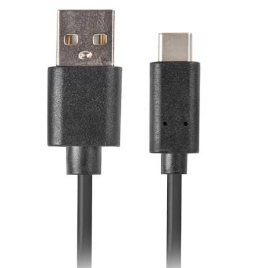Lanberg USB-Kabel CA-USBO-10CU-0005-BK USB A 2.0 Stecker auf USB C Stecker 0,5 m schwarz