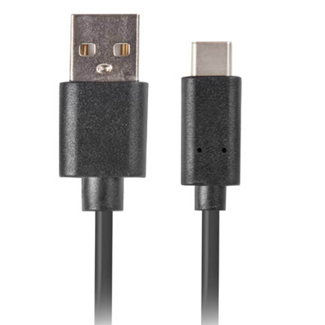 Lanberg câble USB CA-USBO-20CU-0010-BK USB A 2.0 mâle vers USB C mâle charge rapide 3.0 1m noir