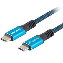 Cable USB C a USB C de 0,5 m de Lanberg amb tecnologia USB 4 Gen 2x2 color negre CA-CMCM-45CU-0005-BK
