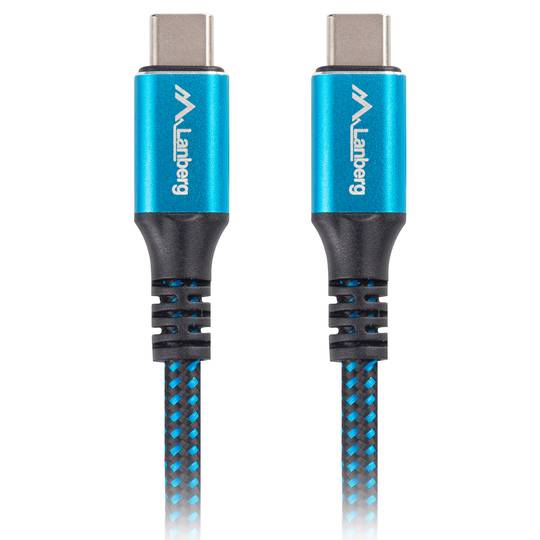 Lanberg USB C to USB C cable 0.5 m with USB 4 Gen 2x2 technology black color CA-CMCM-45CU-0005-BK