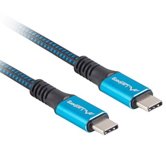 Lanberg USB C to USB C cable 0.5 m with USB 4 Gen 2x2 technology black color CA-CMCM-45CU-0005-BK