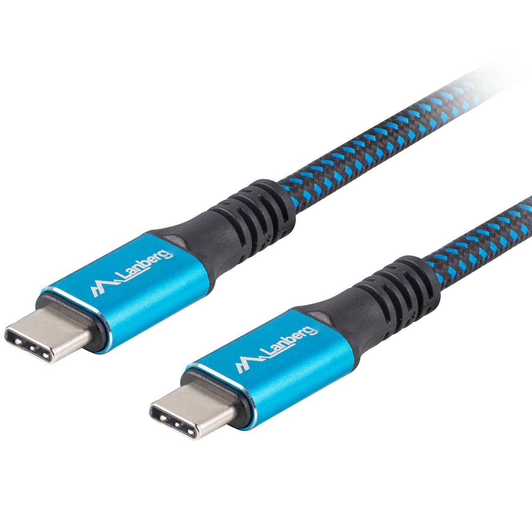 Cable USB C a USB C de 1,2m Lanberg amb tecnologia USB4 Gen 2x2 color negre CA-CMCM-45CU-0012-BK