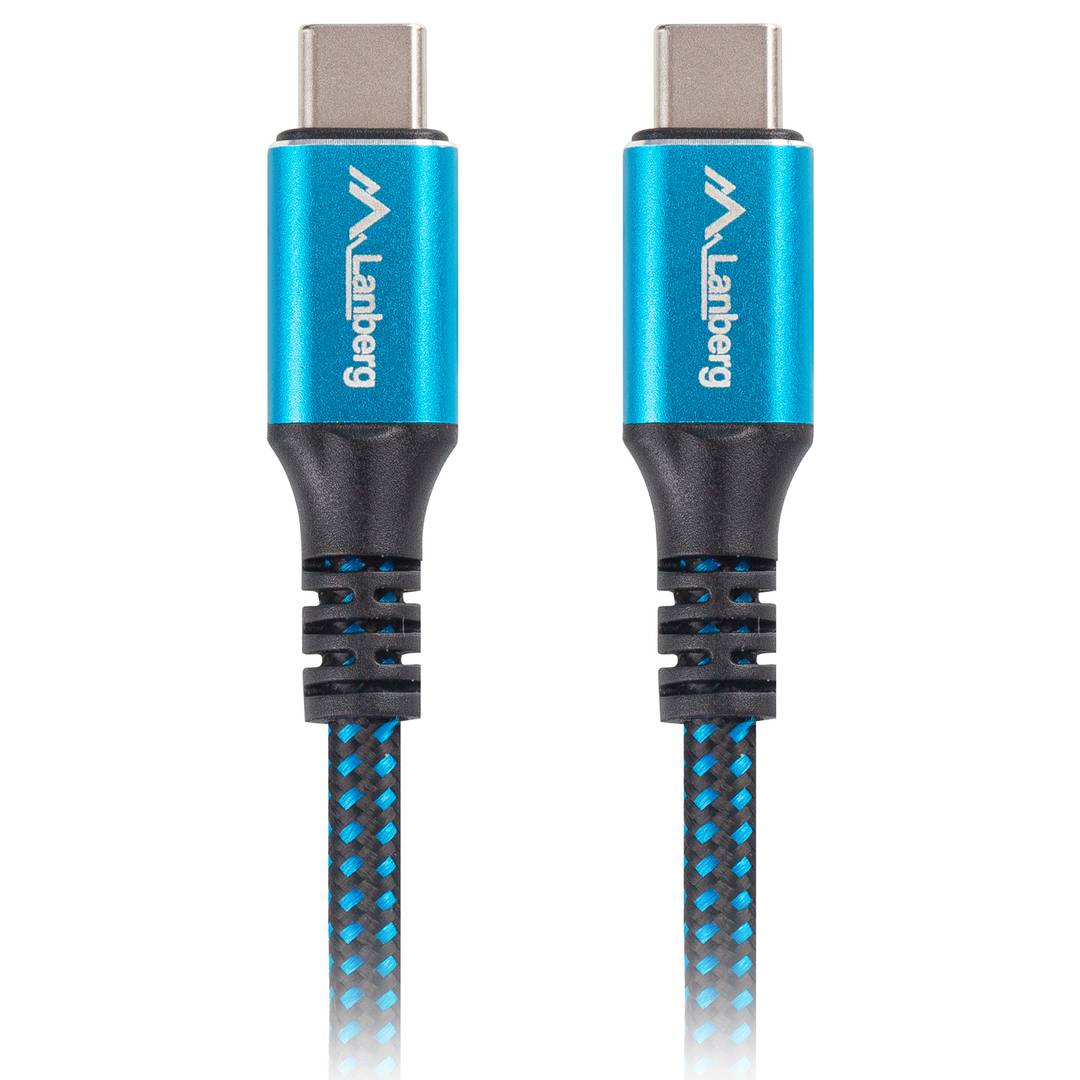 Cable USB C a USB C de 1,2m Lanberg amb tecnologia USB4 Gen 2x2 color negre CA-CMCM-45CU-0012-BK