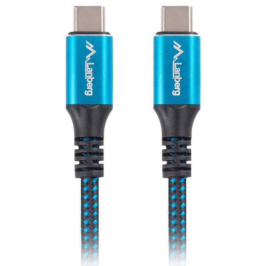 Cable USB C a USB C de 1,2m Lanberg amb tecnologia USB4 Gen 2x2 color negre CA-CMCM-45CU-0012-BK
